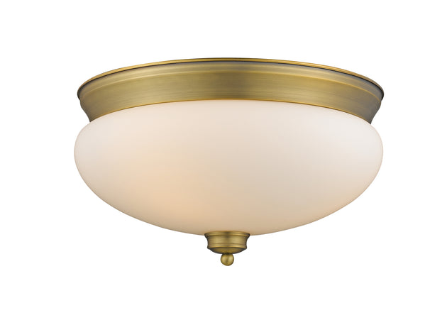 Z-Lite - 721F3-HBR - Three Light Flush Mount - Amon - Heritage Brass