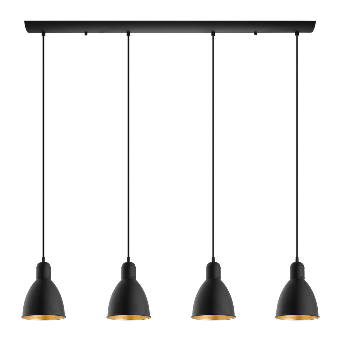 Eglo USA - 203445A - Four Light Pendant - Priddy 2 - Black/Gold