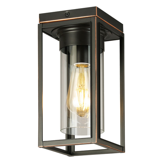 Eglo USA - 203666A - One Light Outdoor Flush Mount - Walker Hill - Oil Rubbed Bronze