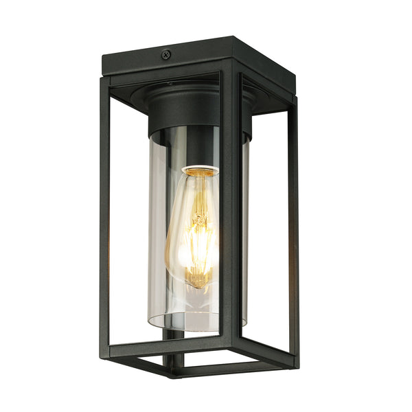 Eglo USA - 203667A - One Light Outdoor Ceiling Mount - Walker Hill - Matte Black