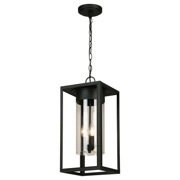 Eglo USA - 203669A - Three Light Outdoor Pendant - Walker Hill - Matte Black