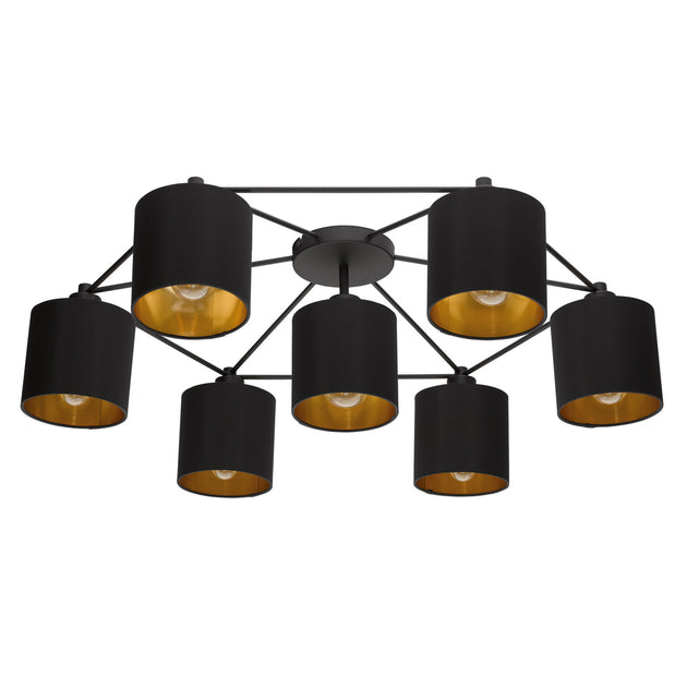 Eglo USA - 97895A - Seven Light Ceiling Mount - Staiti - Black