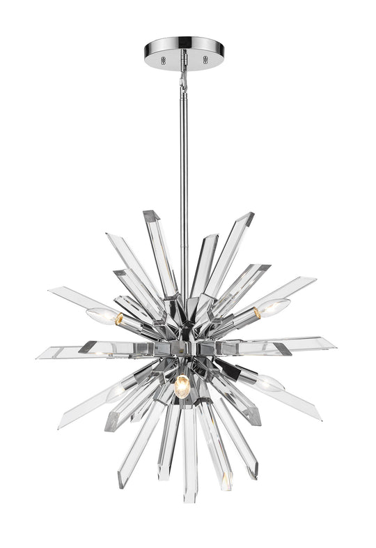 Z-Lite - 4003-6CH - Six Light Chandelier - Burst - Chrome