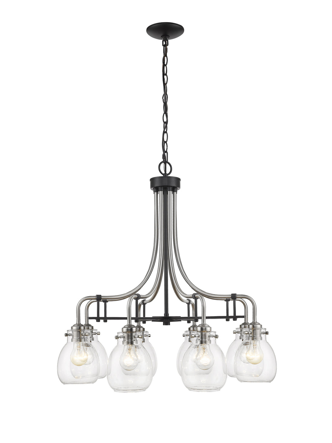 Z-Lite - 466-8MB-BN - Eight Light Chandelier - Kraken - Matte Black / Brushed Nickel