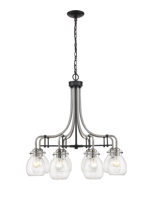 Z-Lite - 466-8MB-BN - Eight Light Chandelier - Kraken - Matte Black / Brushed Nickel