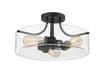 Z-Lite - 471SF-MB - Three Light Semi Flush Mount - Delaney - Matte Black