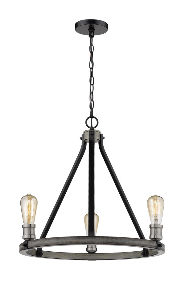 Z-Lite - 472-3ABB - Three Light Chandelier - Kirkland - Ashen Barnboard