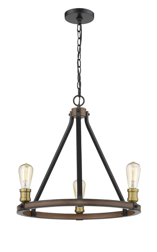 Z-Lite - 472-3RM - Three Light Chandelier - Kirkland - Rustic Mahogany