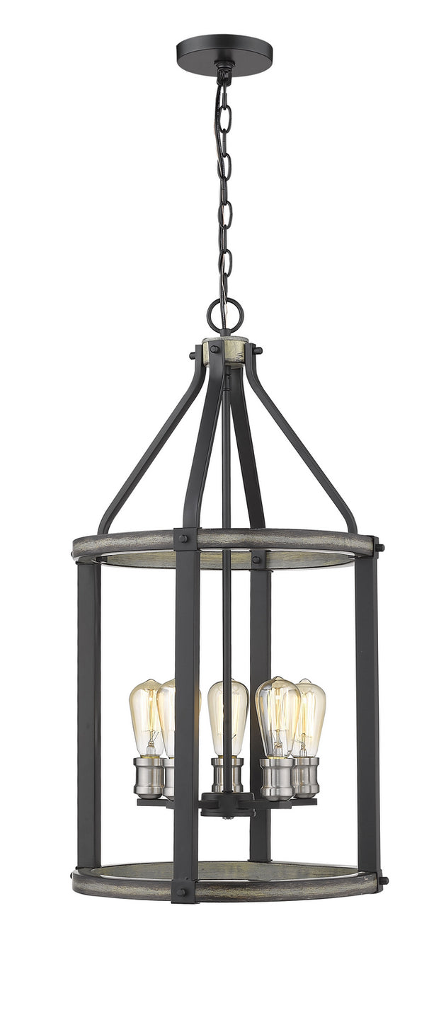 Z-Lite - 472-5P-ABB - Five Light Chandelier - Kirkland - Ashen Barnboard