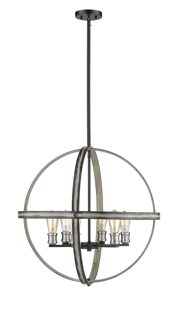 Z-Lite - 472B26-ABB - Six Light Chandelier - Kirkland - Ashen Barnboard