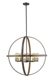 Z-Lite - 472B32-RM - Eight Light Chandelier - Kirkland - Rustic Mahogany