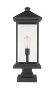 Z-Lite - 531PHBXLS-SQPM-BK - One Light Outdoor Pier Mount - Portland - Black