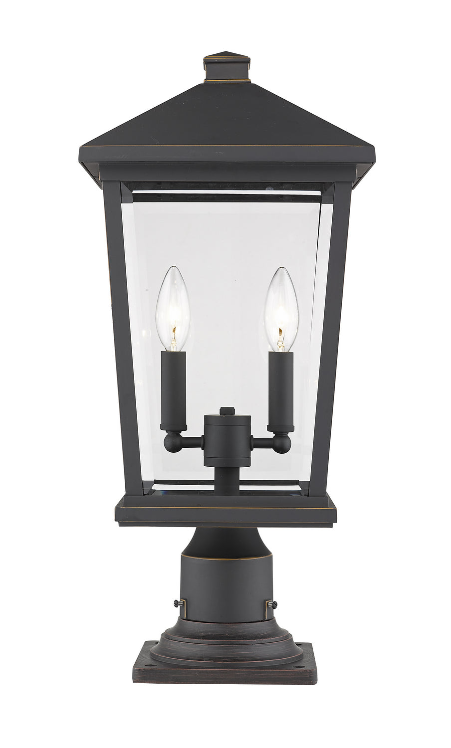 Z-Lite - 568PHBR-533PM-ORB - Two Light Outdoor Pier Mount - Beacon - Oil Rubbed Bronze