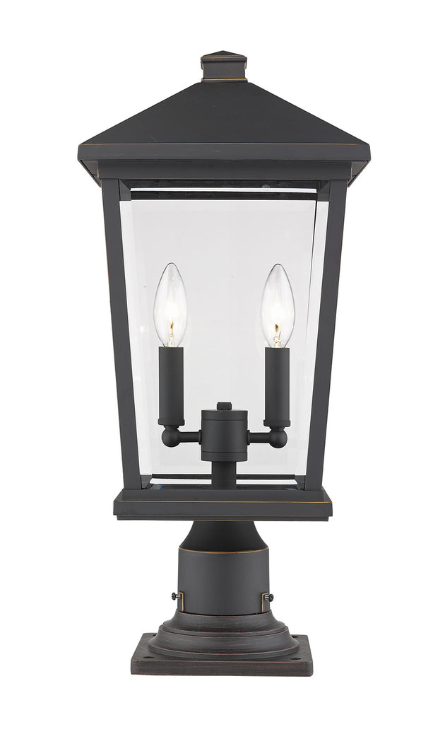 Z-Lite - 568PHBR-533PM-ORB - Two Light Outdoor Pier Mount - Beacon - Oil Rubbed Bronze