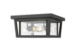 Z-Lite - 571F-BK - Three Light Outdoor Flush Mount - Seoul - Black