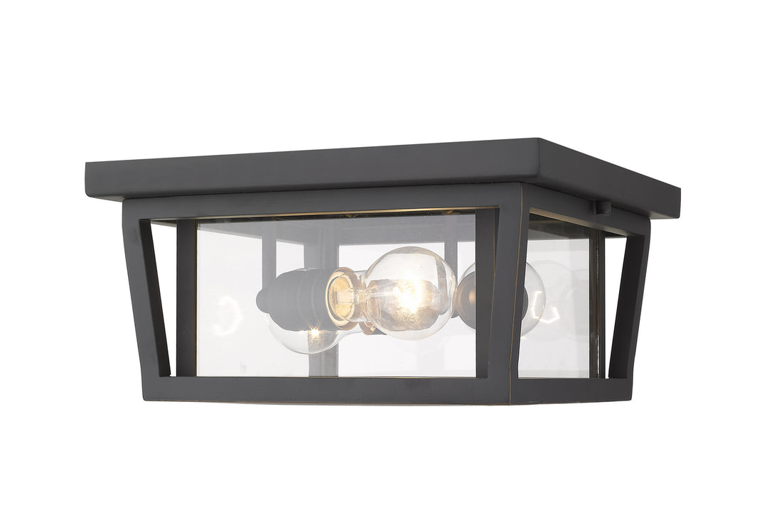 Z-Lite - 571F-ORB - Three Light Outdoor Flush Mount - Seoul - Oil Rubbed Bronze