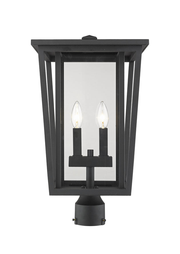Z-Lite - 571PHBR-BK - Two Light Outdoor Post Mount - Seoul - Black