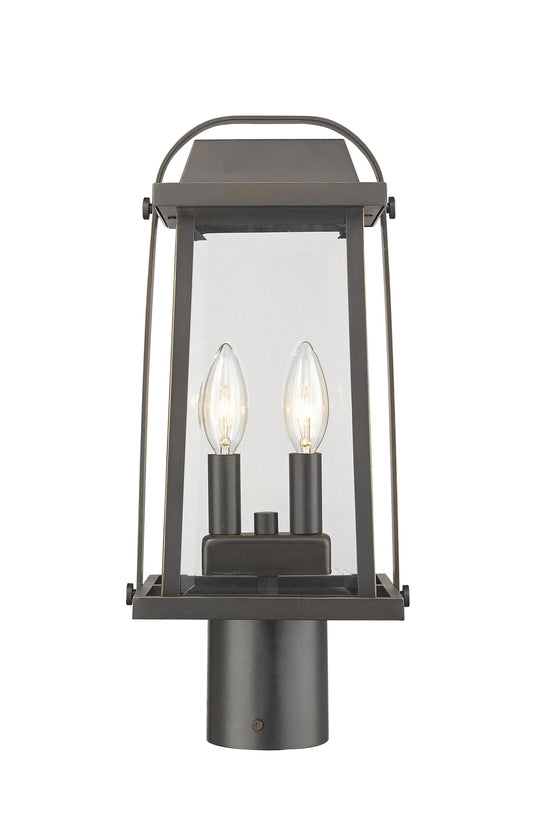 Z-Lite - 574PHMR-ORB - Two Light Outdoor Post Mount - Millworks - Oil Rubbed Bronze