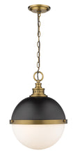 Z-Lite - 619P14-MB-FB - Two Light Pendant - Peyton - Matte Black / Factory Bronze