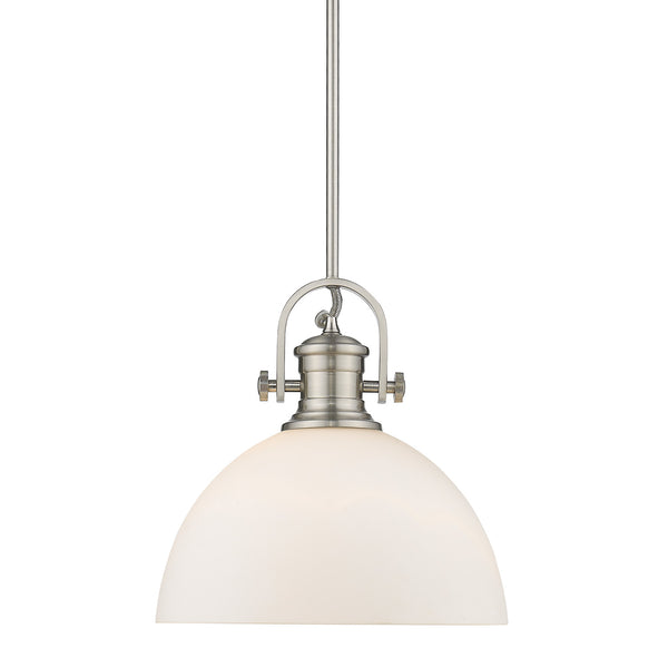 Golden - 3118-L PW-OP - One Light Pendant - Hines PW - Pewter