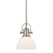 Golden - 3118-M1L PW-OP - One Light Mini Pendant - Hines PW - Pewter