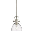 Golden - 3118-M1L PW-SD - One Light Mini Pendant - Hines PW - Pewter