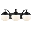 Golden - 3218-BA3 BLK-BLK - Three Light Bath Vanity - Dixon BLK - Matte Black