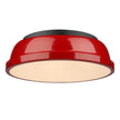 Golden - 3602-14 BLK-RD - Two Light Flush Mount - Duncan BLK - Matte Black