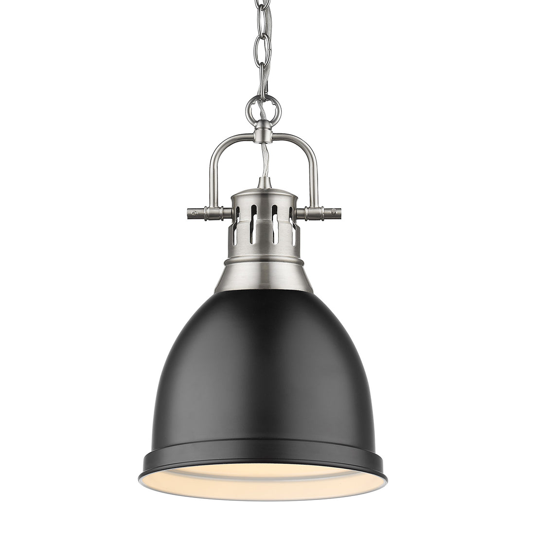 Golden - 3602-S PW-BLK - One Light Pendant - Duncan PW - Pewter