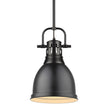 Golden - 3604-S BLK-BLK - One Light Pendant - Duncan BLK - Matte Black