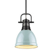 Golden - 3604-S BLK-SF - One Light Pendant - Duncan BLK - Matte Black