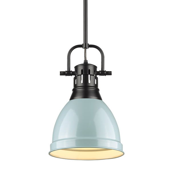 Golden - 3604-S BLK-SF - One Light Pendant - Duncan BLK - Matte Black