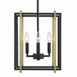 Golden - 6070-4 BLK-AB - Four Light Chandelier - Tribeca BLK - Matte Black