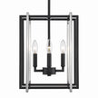 Golden - 6070-4 BLK-PW - Four Light Chandelier - Tribeca BLK - Matte Black