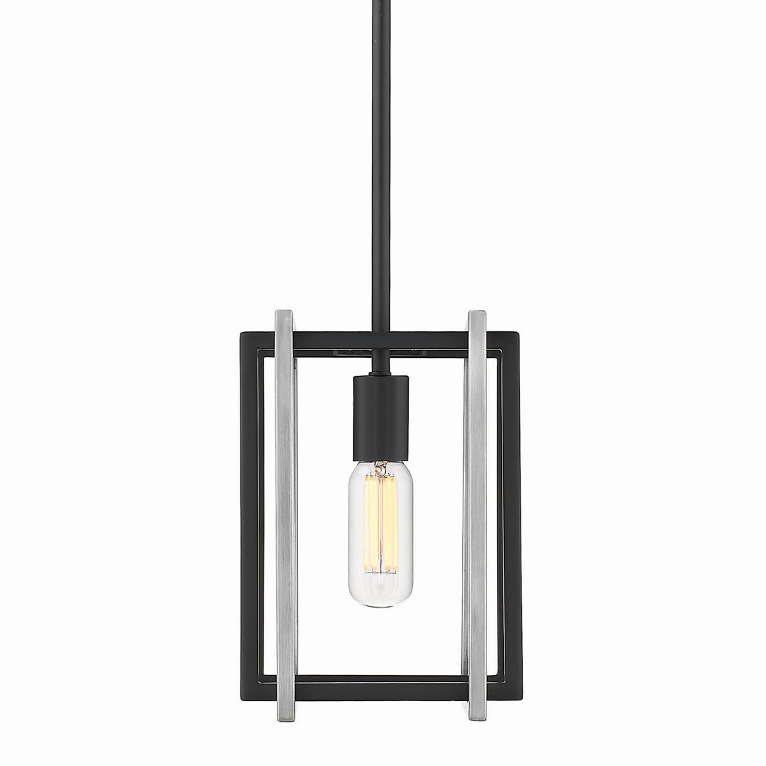 Golden - 6070-M1L BLK-PW - One Light Mini Pendant - Tribeca BLK - Matte Black