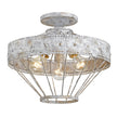 Golden - 7856-SF OY - Three Light Semi-Flush Mount - Ferris OY - Oyster