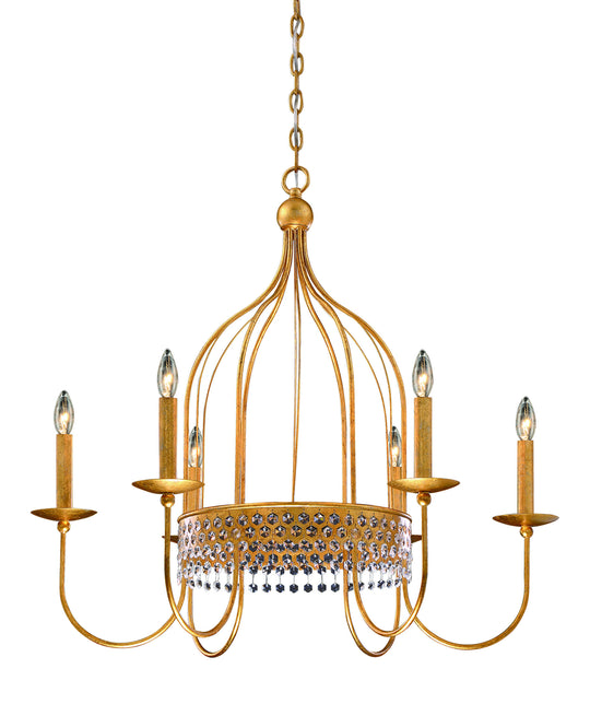 Metropolitan - N7652-705 - Six Light Pendant - Kingsmont - Glitz Gold Leaf
