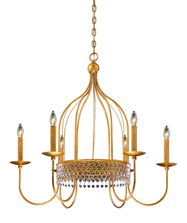 Metropolitan - N7652-705 - Six Light Pendant - Kingsmont - Glitz Gold Leaf