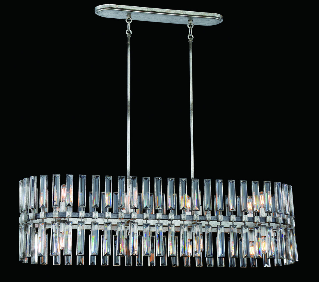 Metropolitan - N7715-700 - 16 Light Island Pendant - Belle Aurore - Shadow Silver Leaf