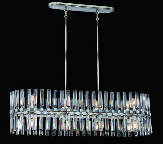 Metropolitan - N7715-700 - 16 Light Island Pendant - Belle Aurore - Shadow Silver Leaf
