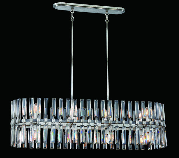 Metropolitan - N7715-700 - 16 Light Island Pendant - Belle Aurore - Shadow Silver Leaf