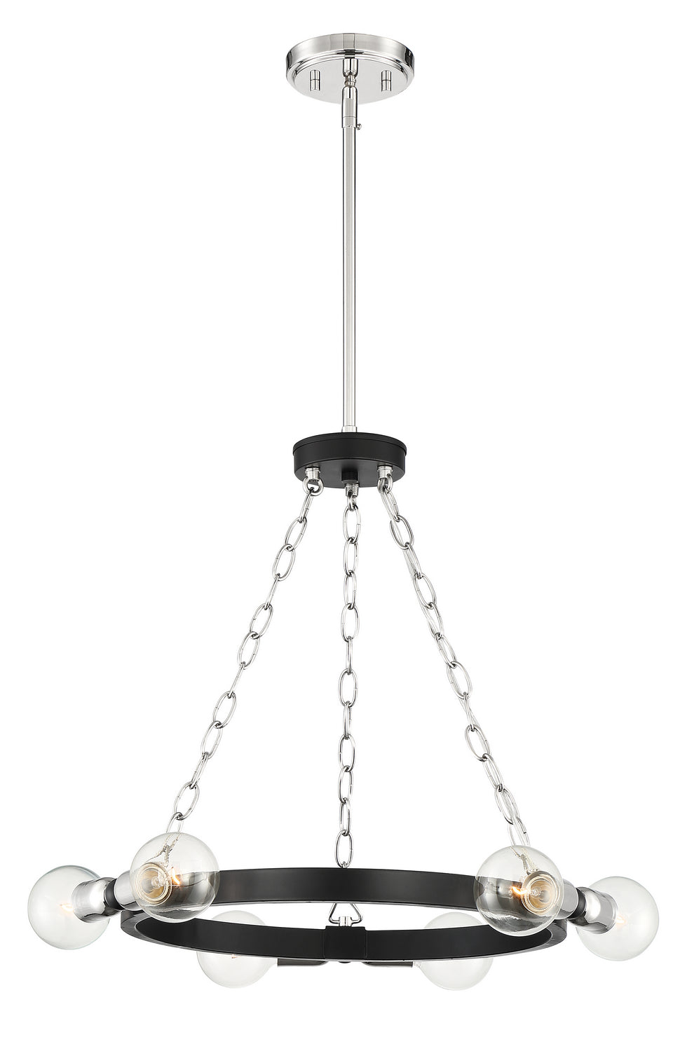 Designers Fountain - 93486-BK - Six Light Chandelier - Huxton - Black