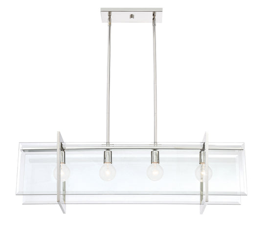 Designers Fountain - 93638-PN - Four Light Island Chandelier - Ethan - Polished Nickel