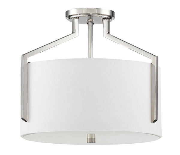 Designers Fountain - 93911-PN - Three Light Semi-Flush Mount - Elara - Nickel (Polished)