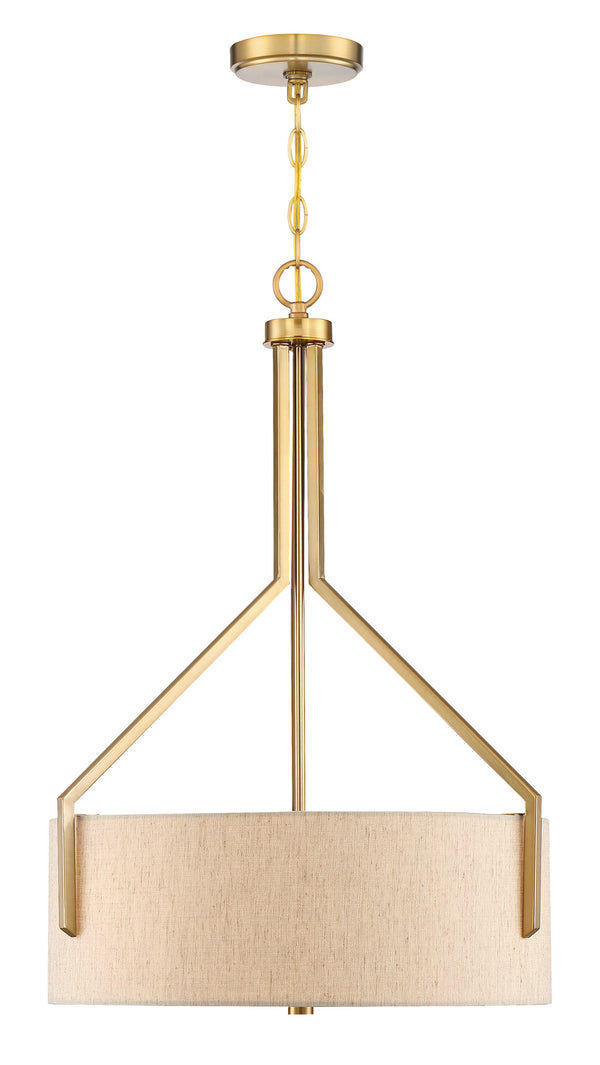 Designers Fountain - 93931-BG - Three Light Pendant - Elara - Gold (Brushed)