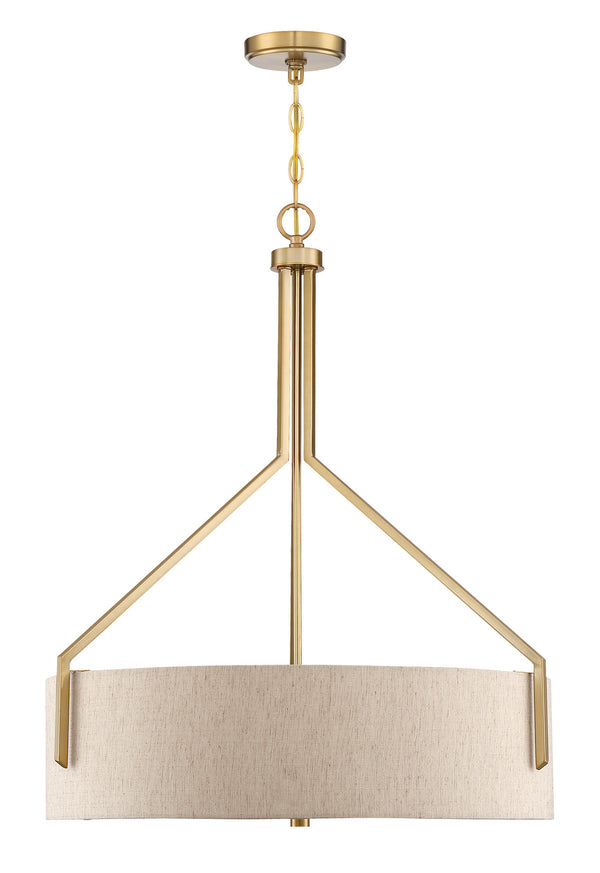 Designers Fountain - 93932-BG - Four Light Pendant - Elara - Gold (Brushed)