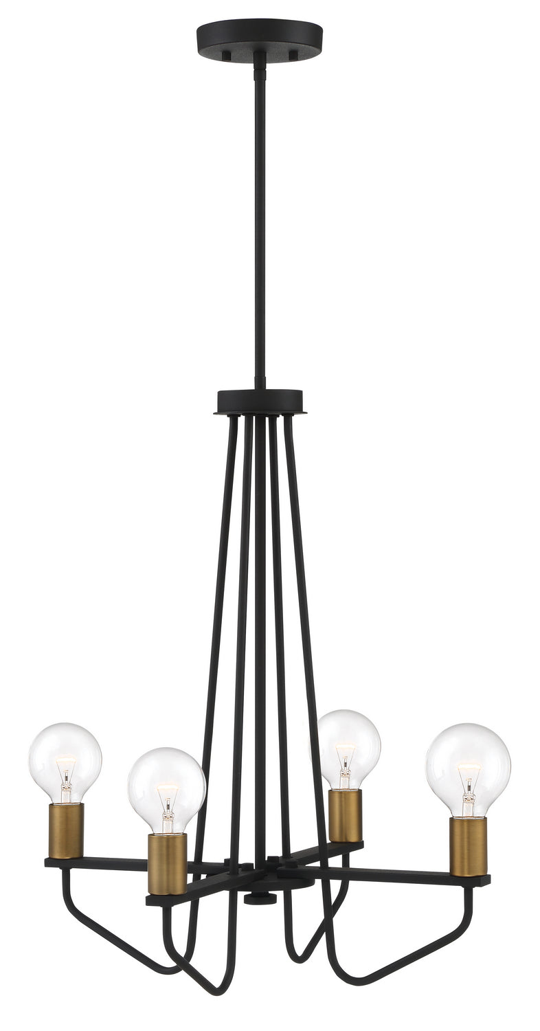 Designers Fountain - 94234-BK - Four Light Chandelier - Ravella - Black