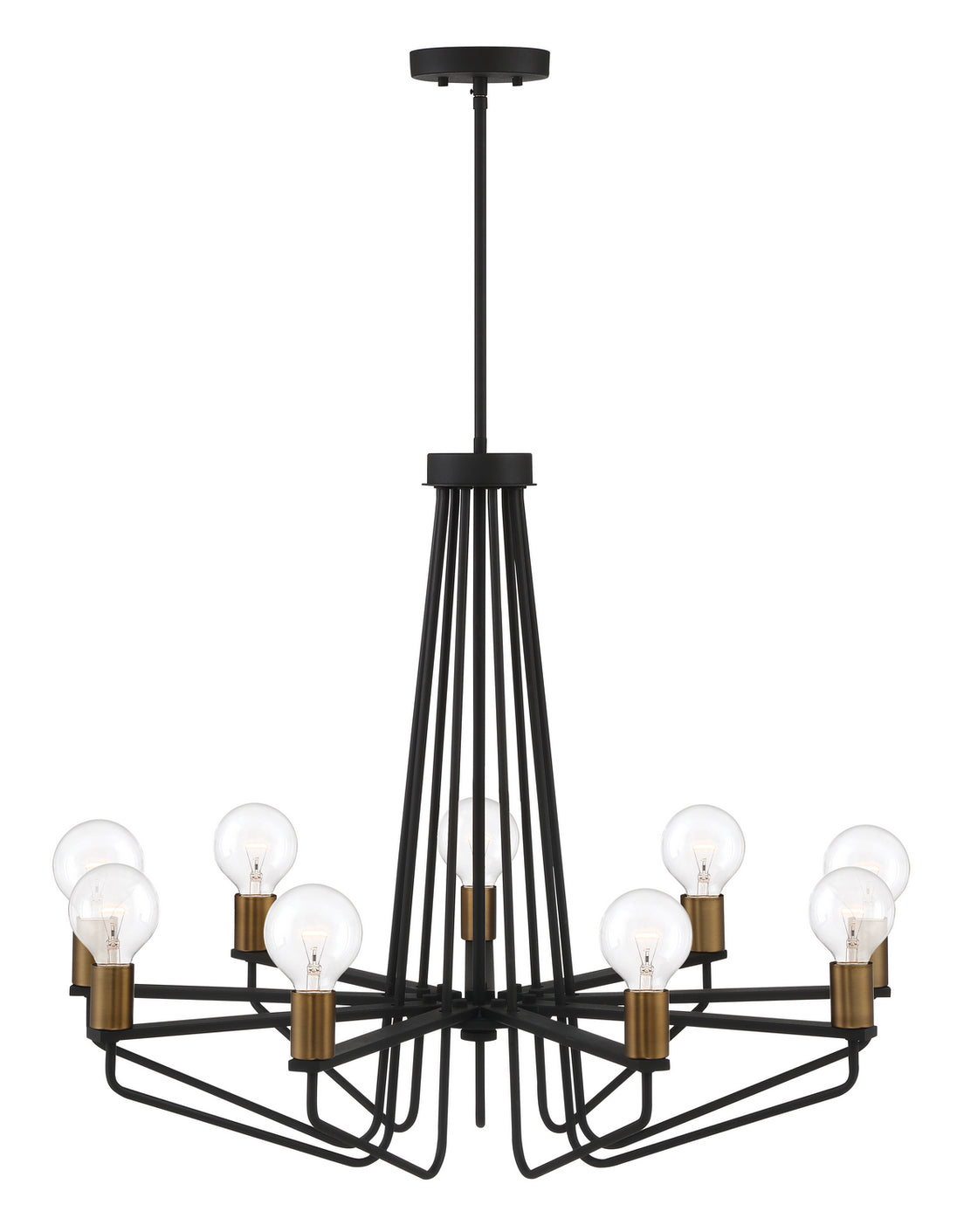 Designers Fountain - 94289-BK - Nine Light Chandelier - Ravella - Black