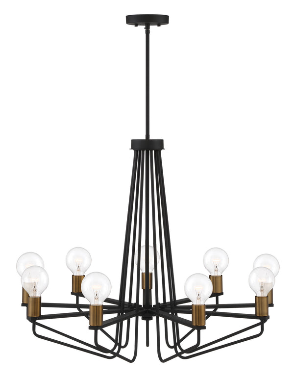 Designers Fountain - 94289-BK - Nine Light Chandelier - Ravella - Black