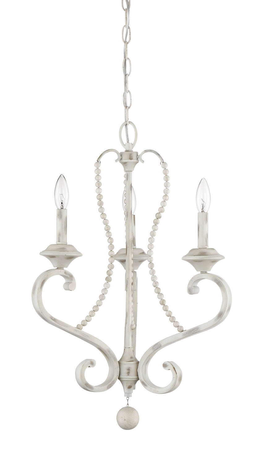 Designers Fountain - 94383-CWW - Three Light Chandelier - Newport - Coastal Weathered White